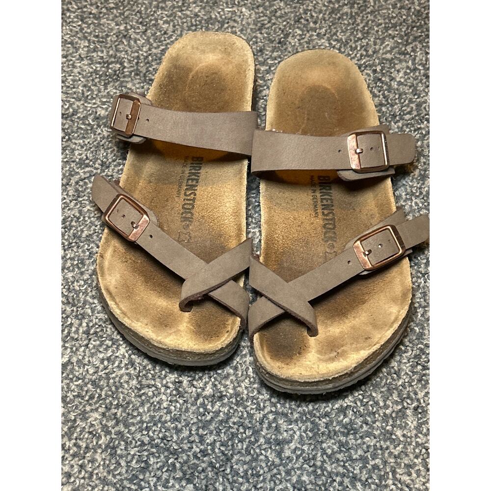 Birkenstock Mayari sandals in mocha brown size 1 youth girls (32)